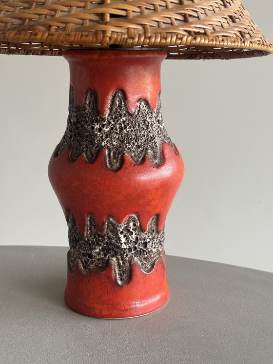 Image 1 of Vintage West Germany Fat Lava table lamp
