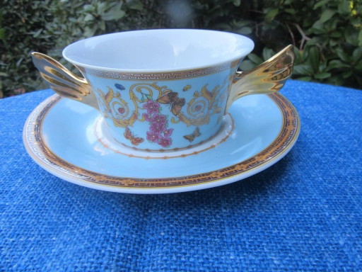 ROSENTHAL VERSACE Le Jardin de Versace - Zuppiera con manici e piattino 