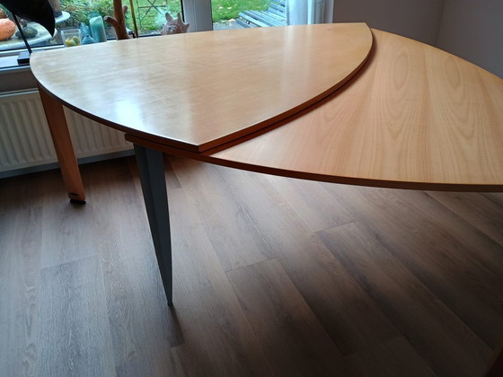 Image 1 of Tavolo a farfalla Castelijn, tavolo da pranzo, allungabile, forma triangolare/a goccia