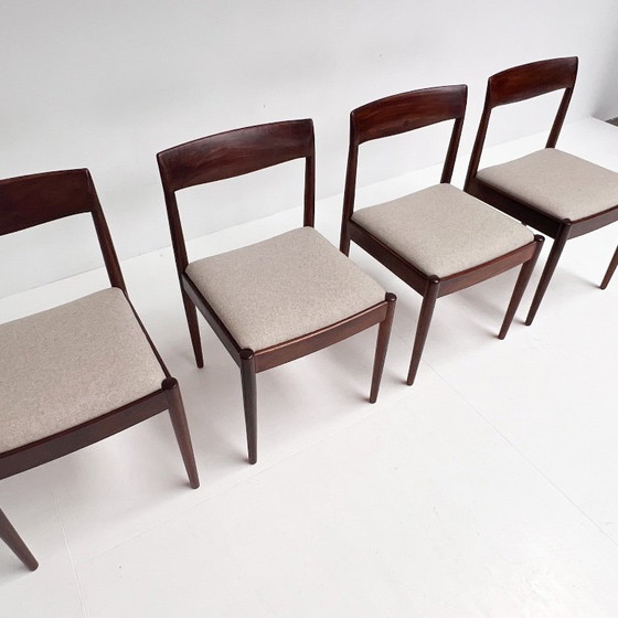 Set di 4 sedie di design danese di metà secolo, anni '60 – Sedie da pranzo, Textile (photo 5 of 15)