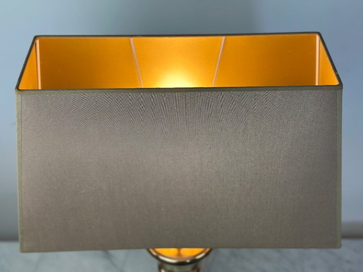 Bronze and marble lamp in the style of Maison Charles, 1950s