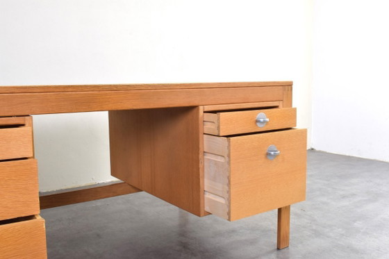 Image 1 of Mid-Century Oak Desk by Chr. Rasmussen for Randers Møbelfabrik, 1970s.