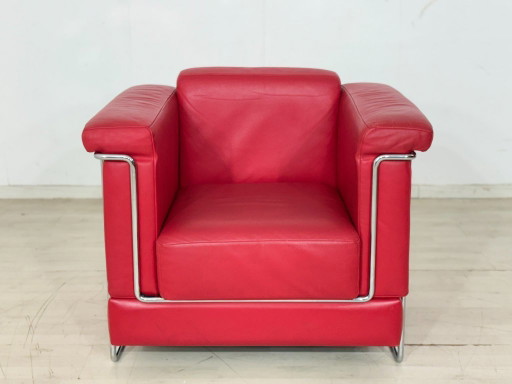 Züco Carat leren fauteuil rood