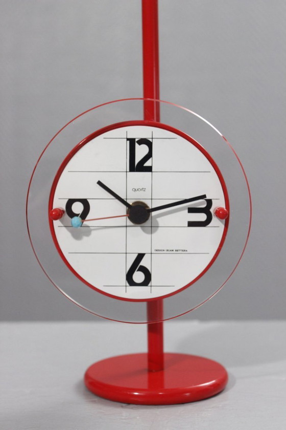 Image 1 of Pendule horloge design post-moderniste Memphis Iriam Bettera Italie 1980s