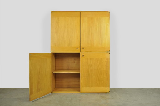 Vintage 20th century Italian pantry in beech by IBISCO, 1970s