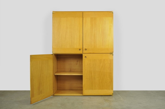 Image 1 of Armoire de rangement italienne vintage du 20e siècle en hêtre par IBISCO, 1970