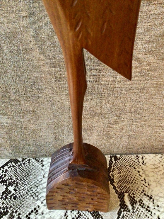 Image 1 of Mid Century Teak Bird height 70 cm
