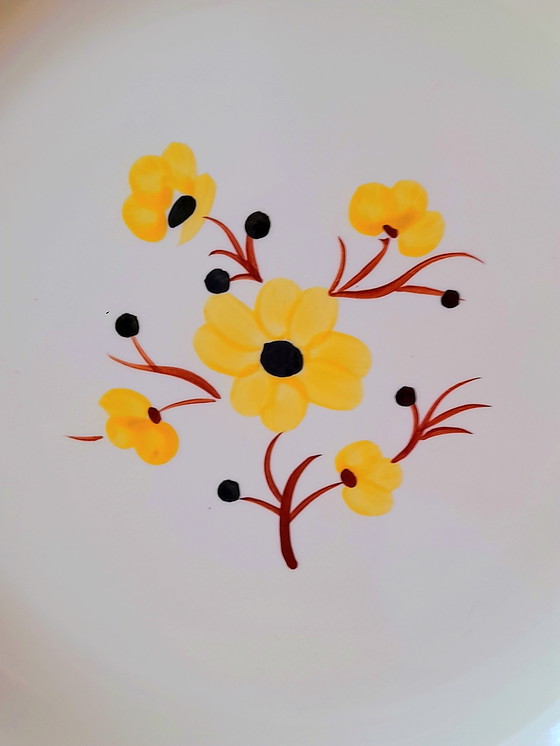 Image 1 of Earthenware dish from Salins, Catherine pattern, 30 cm.