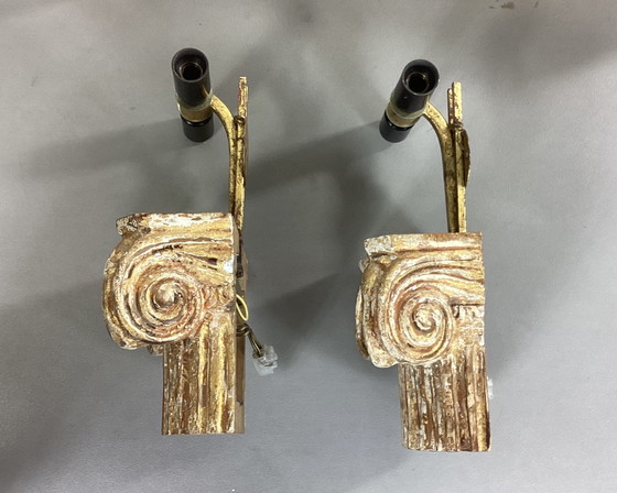 Image 1 of 2 Vintage seventies wall lamps Italian French