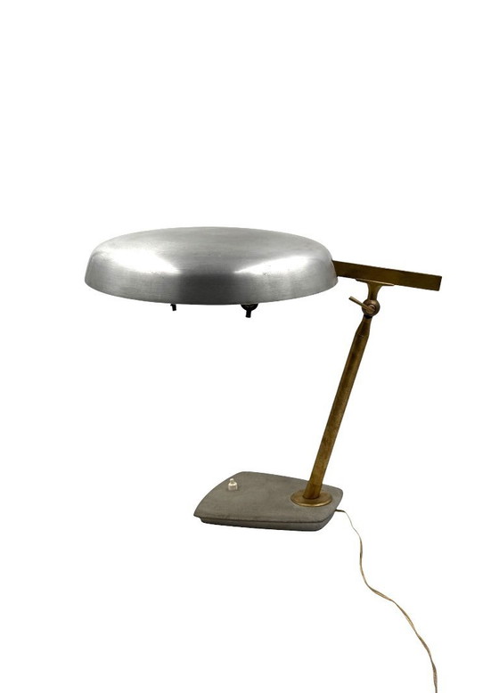 Image 1 of Oscar Torlasco, brass desk / table lamp, Prod. Lumi, circa 1960s