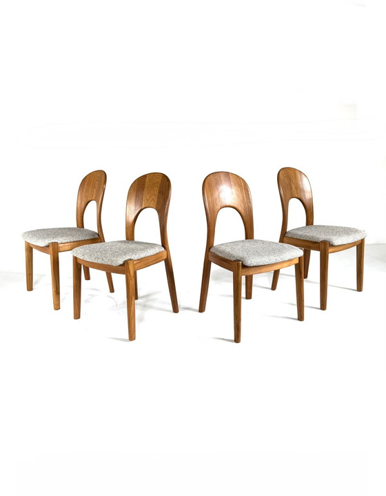 Image 1 of 4x chaise 'Morten', Koefoeds Hornslet '70