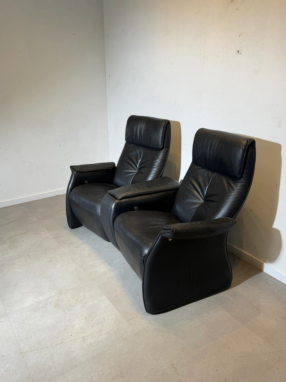 Sillones reclinables Elastoform Duo Relax / Cine – Sillones reclinables de cuero negro (photo 5 of 7)