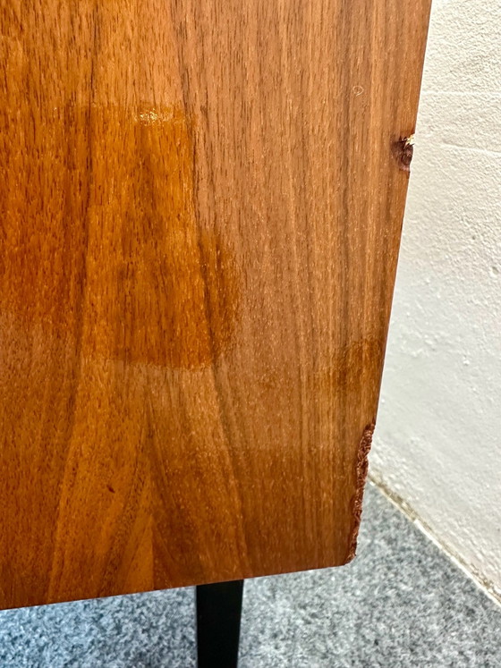 Credenza Mid Century Impiallacciatura Teak Cassettiere Anni '50 '60 Vintage, Legno, Marrone (foto 8 di 13)