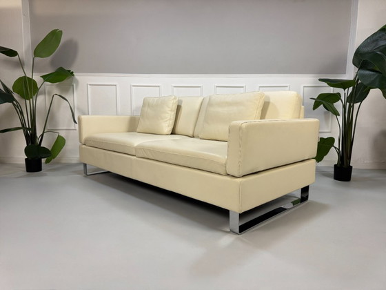 Image 1 of Brühl Alba Bank Cremebeige lederen designbank