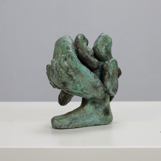 Image 1 of Ausdrucksstarke figurative Bronzeskulptur, Niederlande, 1970er Jahre