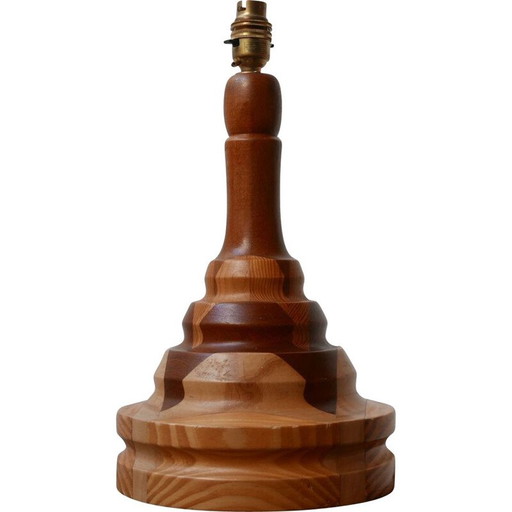 Lámpara de mesa vintage de madera para ejemplares, Inglaterra