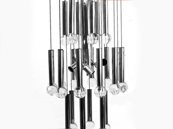 Image 1 of Sciolari Italia lampada da soffitto sfera di cristallo design space age anni '70 modernismo