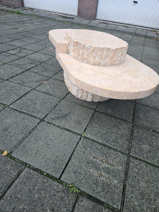 Mesa de centro de piedra Mactan Ponte de Magnussen - Rosa raro