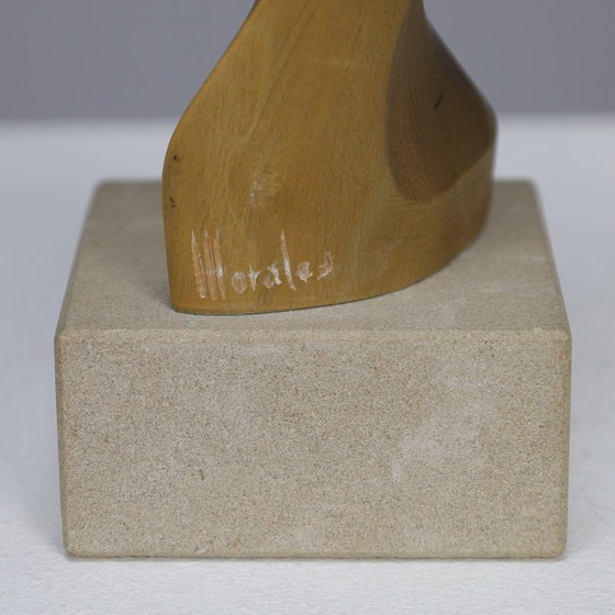 Image 1 of Organic handmade wooden sculpture by Morales, 20th century