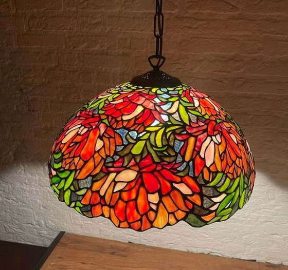 Image 1 of Lampada a sospensione Tiffany Peony 50 cm