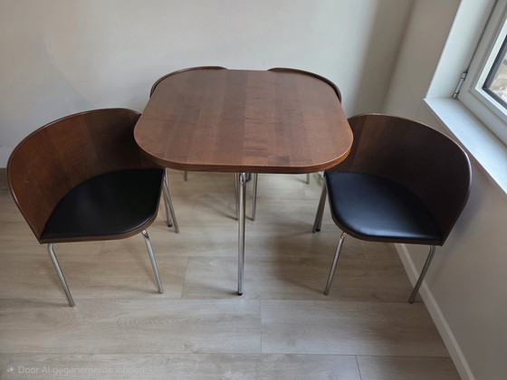 Image 1 of VINTAGE IKEA/ Fusion Dining Setting By Sandra Kragnert