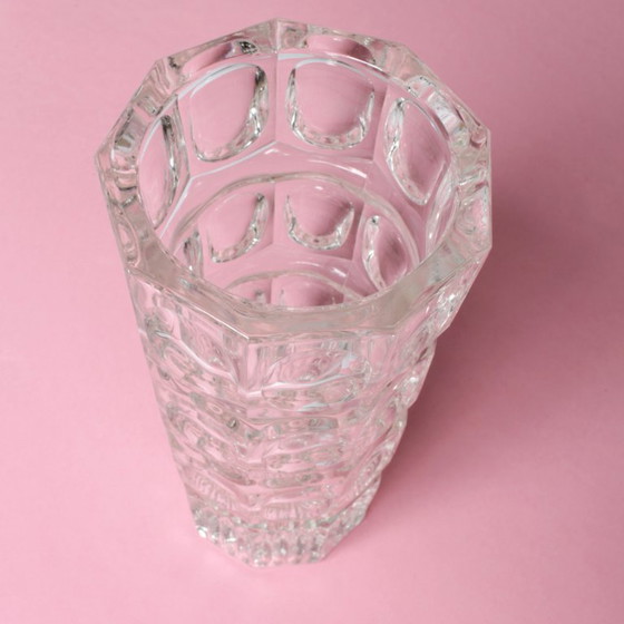 Art Deco vaas met duizend ogen van glas, ontworpen door Josef Hoffmann / Moser / Tsjechië / jaren 1930 (photo 12 of 12)