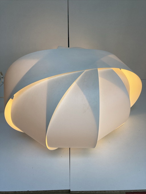 Vintage 90s IKEA-style plastic strip table lamp