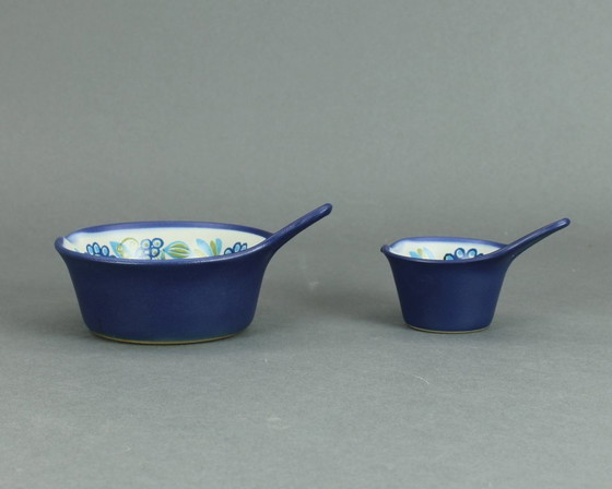 Image 1 of Turi Gramstad-Oliver (1938) - Diseño Turi - Decoración Tor Viking - Juego de 2 cacerolas - Fabricado en Noruega - Fjiggjo Flint