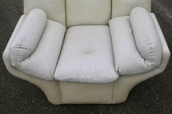 Image 1 of 2x "Space Age" leren fauteuils