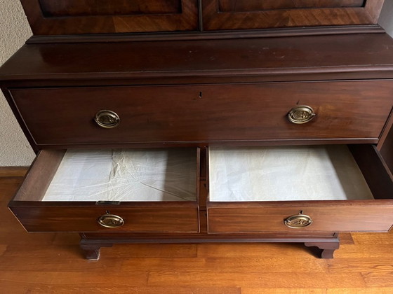 Image 1 of Mobiletto da scrittura georgiano in mogano cubano