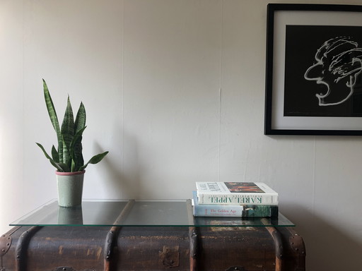 Vintage hutkoffer tafel