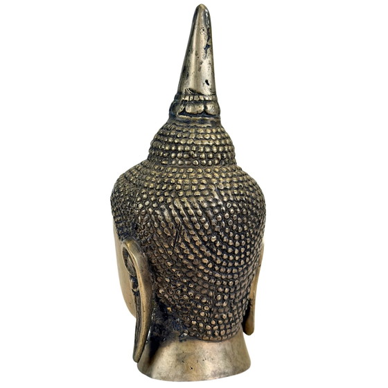 Cabeza de Buda tailandesa de bronce antigua – Siglo XIX – Esculturas, Bronze (photo 6 of 9)