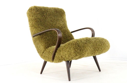 Vintage fauteuil Doodly gestoffeerd harig fluffy