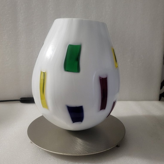 Image 1 of Table lamp in colored glass, Zicoli Italy