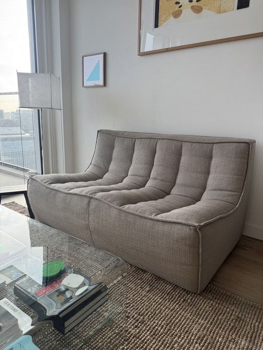 Ethnicraft N701 beige 2 seater sofa