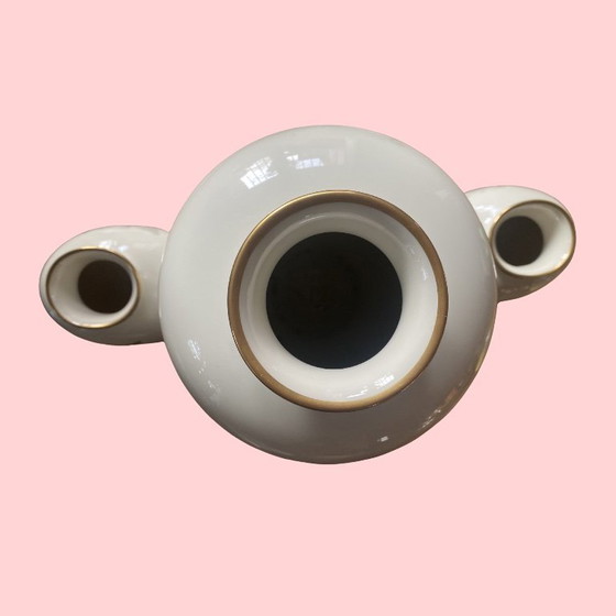 Image 1 of Mid-Century Heinrich Germany "Parforce" Fox Hunting Vase Set - 3 Pieces