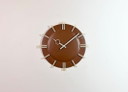 Orologio da parete industriale marrone da ufficio di Pragotron, anni '70