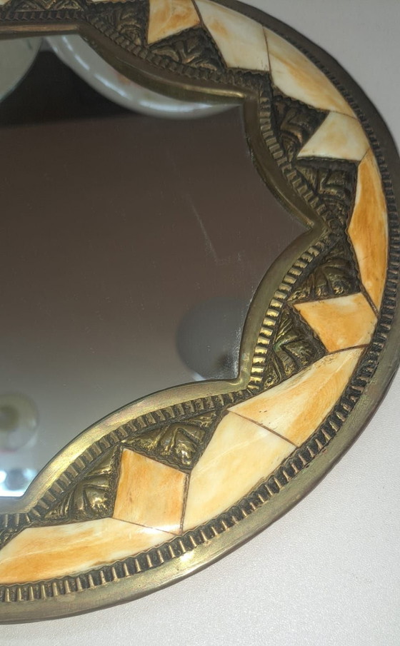 Arabian Mirror, Glass, Stone, Beige (photo 9 of 11)