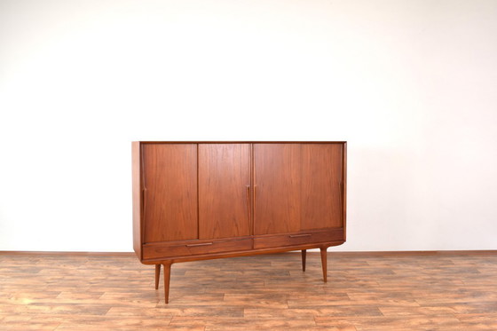 Image 1 of Mid-Century Danish Teak Highboard Model 13 by Gunni Omann for Omann Jun, 1960s.