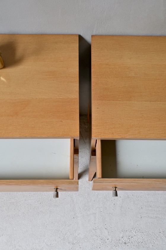 Image 1 of Set vintage di comodini in rovere