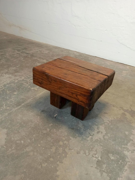 Tavolino brutalista Wabi Sabi vintage, Tavolini, Legno, Marrone (foto 8 di 15)