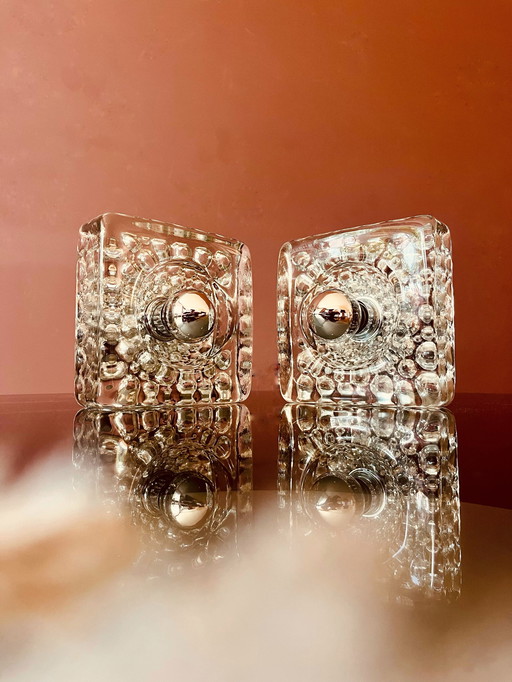 Set of Hillebrand Ice Cubes wall lamps