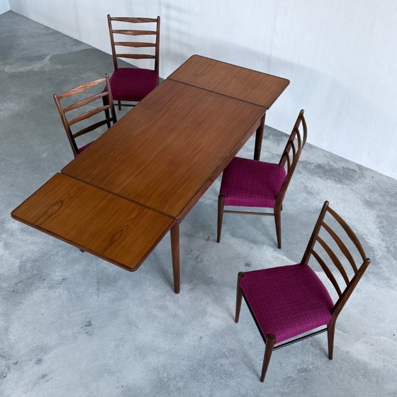 Image 1 of Set tavolo allungabile e 4 sedie Pastoe in legno di teak