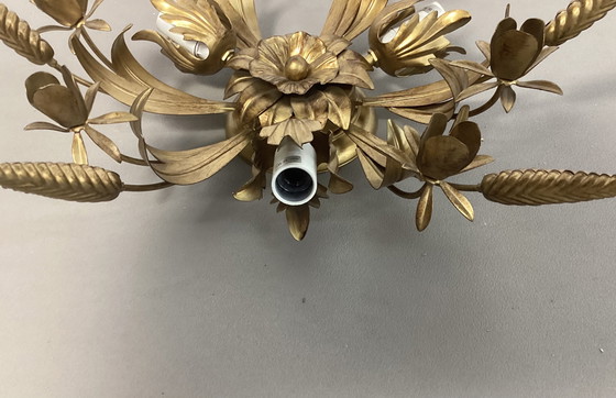 Image 1 of Italienische vergoldete Maisgarbe Wandlampe