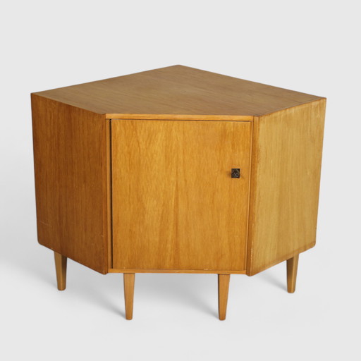 Meuble d'angle vintage, mobilier audio - années 1960