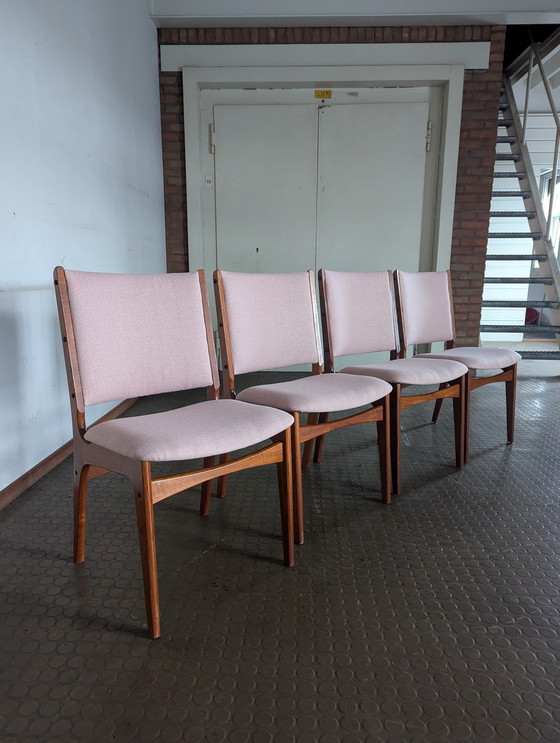 Image 1 of 4 chaises vintage danoises Erik Buch