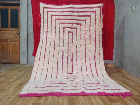 Beiger Berber-Teppich mit geometrischen Mustern 250cm x 150cm – Teppiche & Läufer, Wool (photo 3 of 10)
