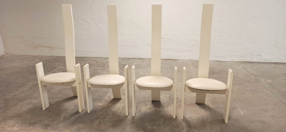 Image 1 of 4 x Vico Magistretti for Poggi Golem dining chairs