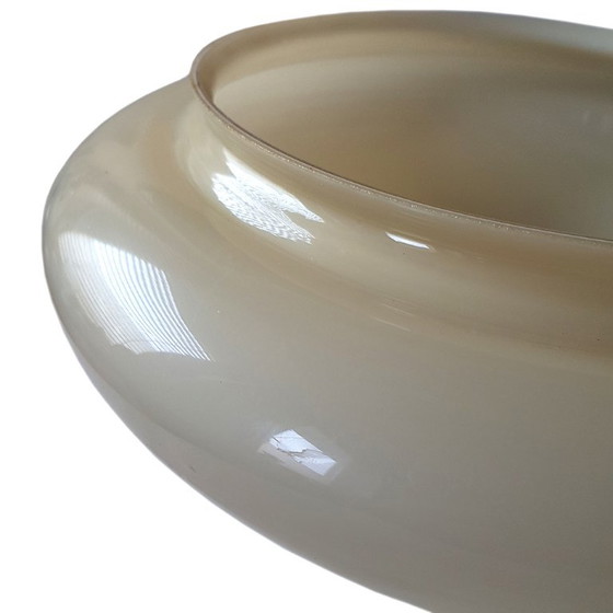 Bauhaus Opaline Glass Ceiling Lamp, 1930s – Ceiling lights, Metal (photo 5 of 9)