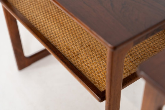 Image 1 of Tavolini impilabili “Modello 219” di Johannes Andersen & Illum Wickelso per CFC Silkeborg (Danimarca, anni '60).